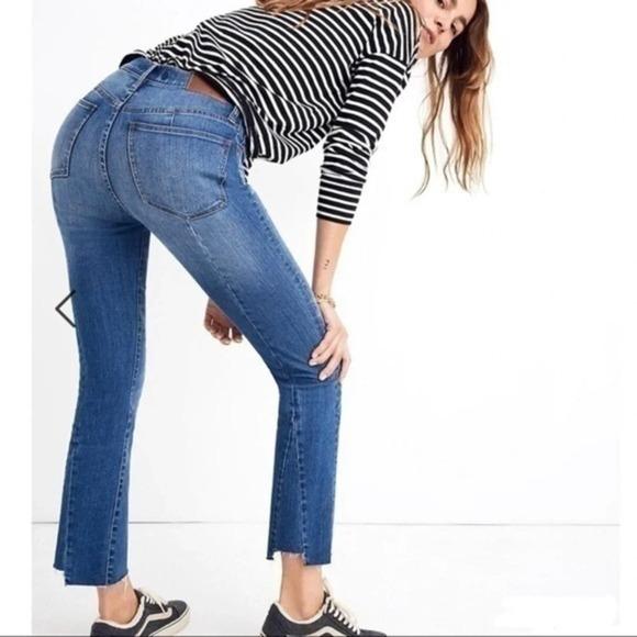 New Madewell Cali Demi Boot Jeans 24 Back Seam - Picture 1 of 9